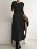 Sarah | Robe Maxi en Tricot Câblé Confortable