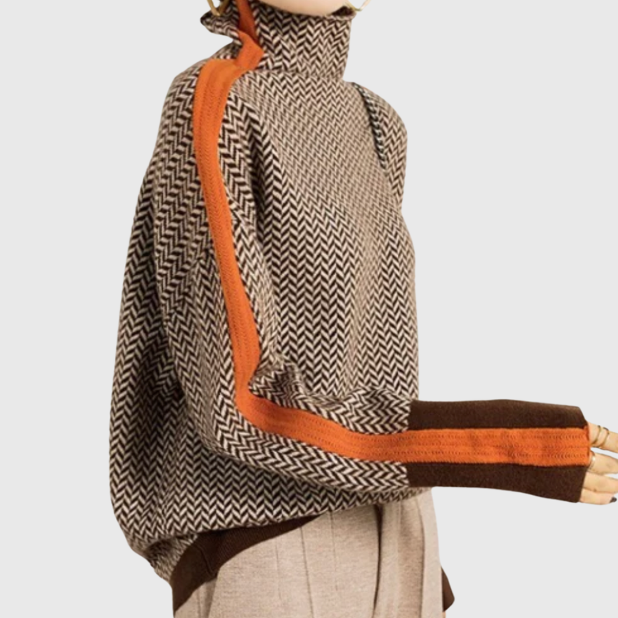 Éléonore | Col roulé Luxe en Chevron