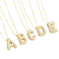 Collier initial en lettres bulle
