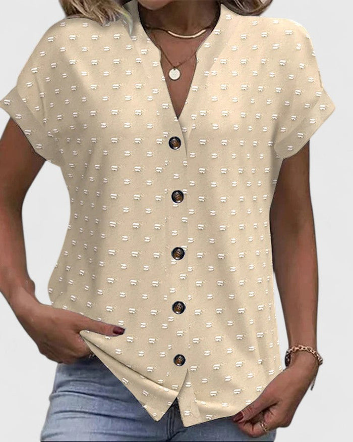 Élodie | Chemise V Neck Confortable