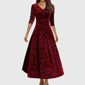 Sandrine | Robe d'Élégance en Velours pour les Fêtes