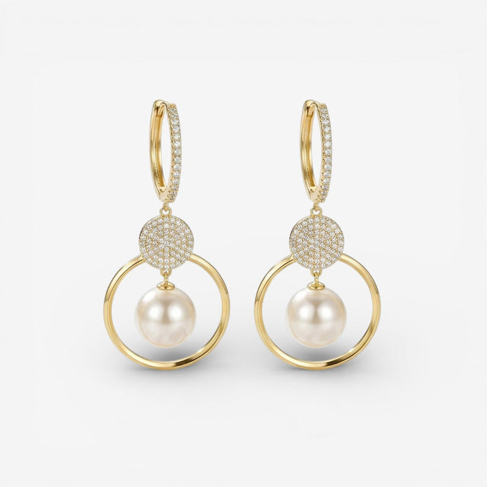 Boucles d'oreilles Zerra Luxe avec Perles Cultivées