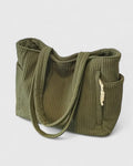 Léa | Sac fourre-tout en ribbed luxueux avec détails en cordon