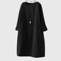Grace | Robe Midi en Velours Côtelé Détendue