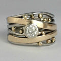 Royal - Bague Vintage en Or Incrustée de Zirconia