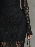 Jeanne | Robe Maxi Élegante en Dentelle à Queue de Poisson