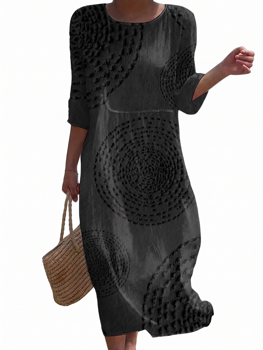 Clémence - Robe décontractée pour femme avec broderies.