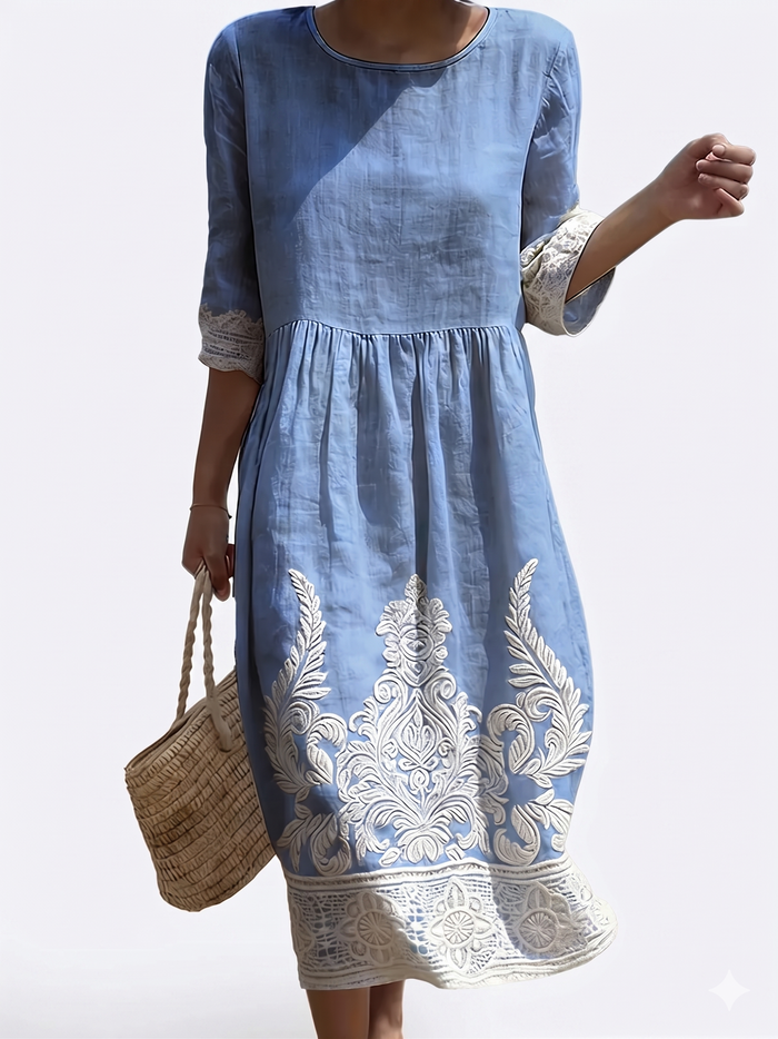 Margaux - Robe féminine décontractée à motif floral.
