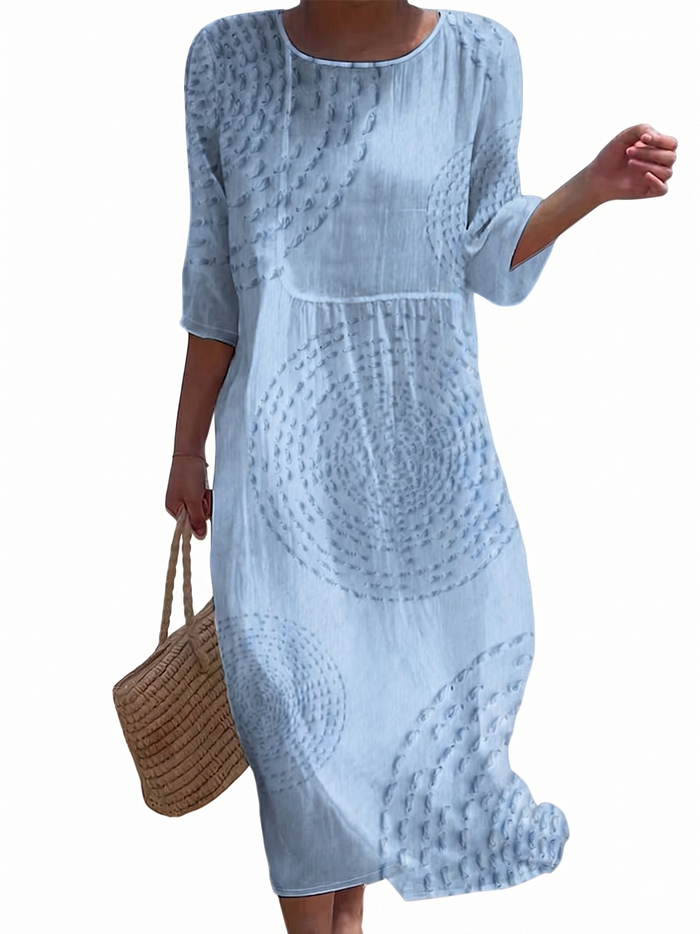 Océane - Robe décontractée brodée pour femme.
