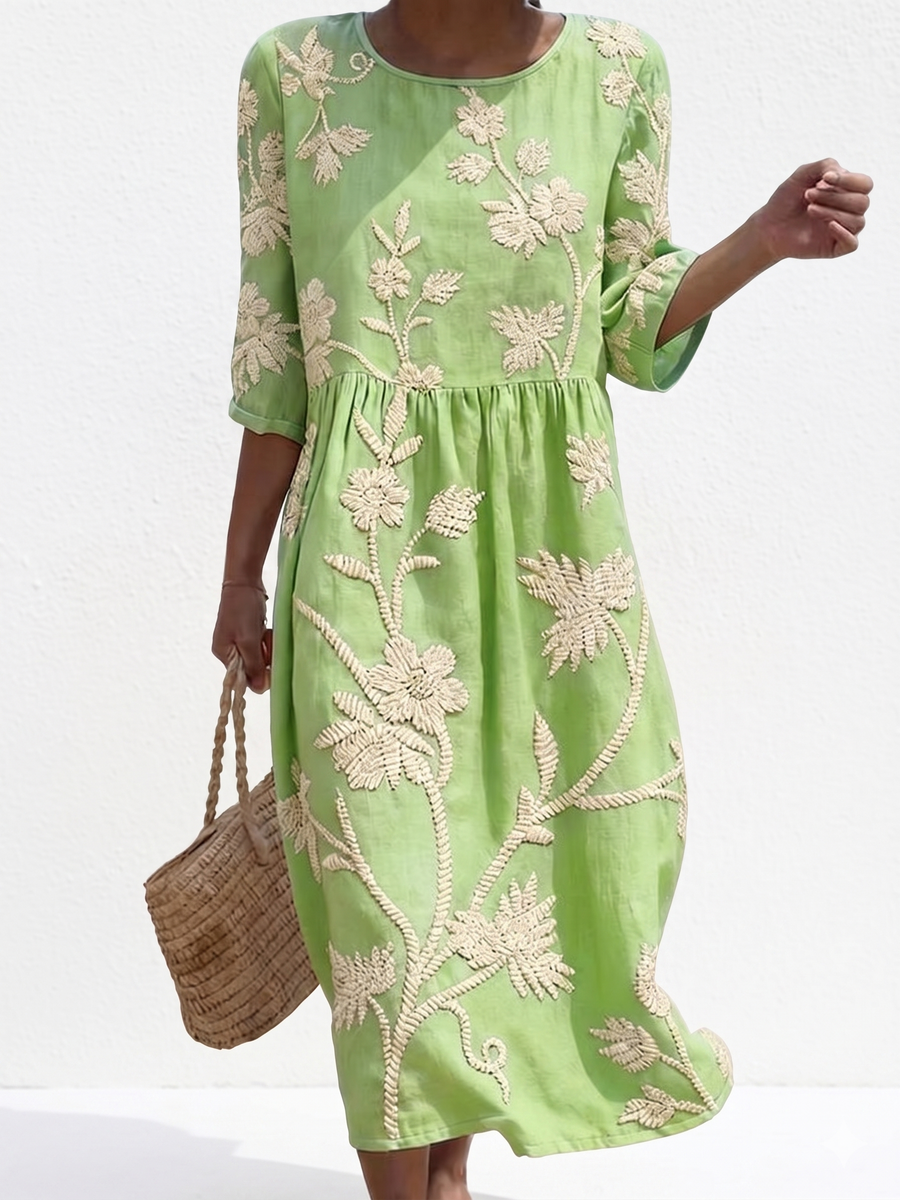 Apolline - Robe femme décontractée à motifs floraux.