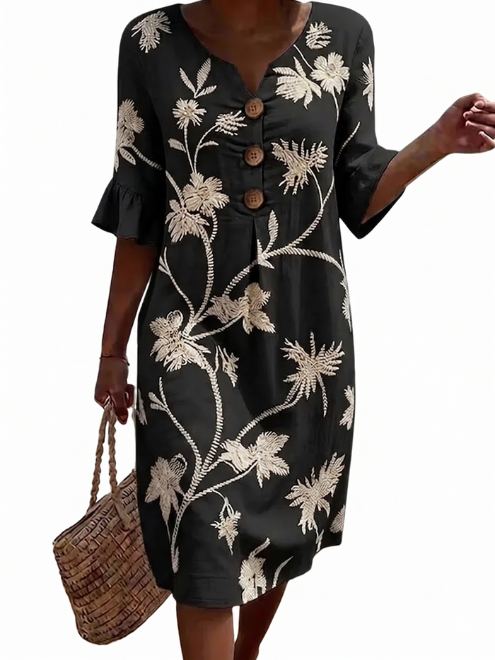 Bérénice - Robe femme décontractée à motifs floraux.