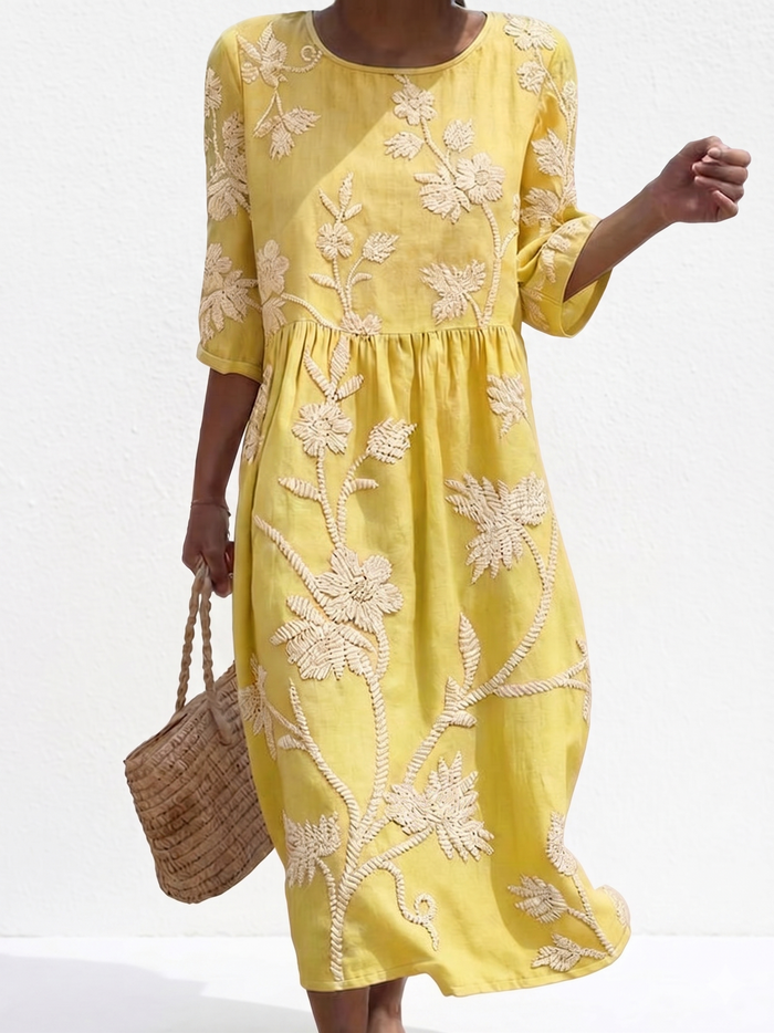 Sidonie - Robe féminine décontractée à motif floral.