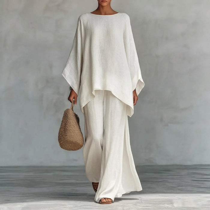 Cristina | Ensemble Deux Pièces à Manches Longues et Pantalon Ample