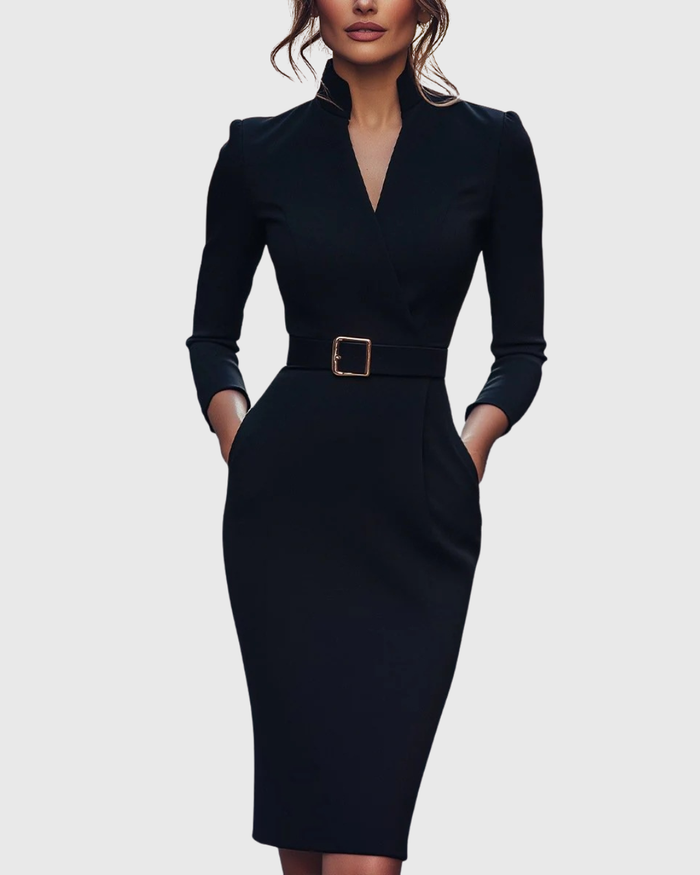 Camille | La Robe Maxi Power Ceinturée