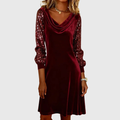 Sophie | Robe à Manches en Velours Étincelant