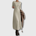 Sarah | Robe Maxi en Tricot Câblé Confortable