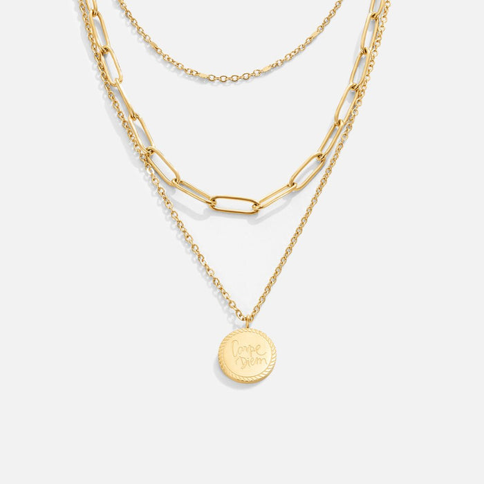 Léa – Un délicat collier multirangs en or aux lignes élégantes