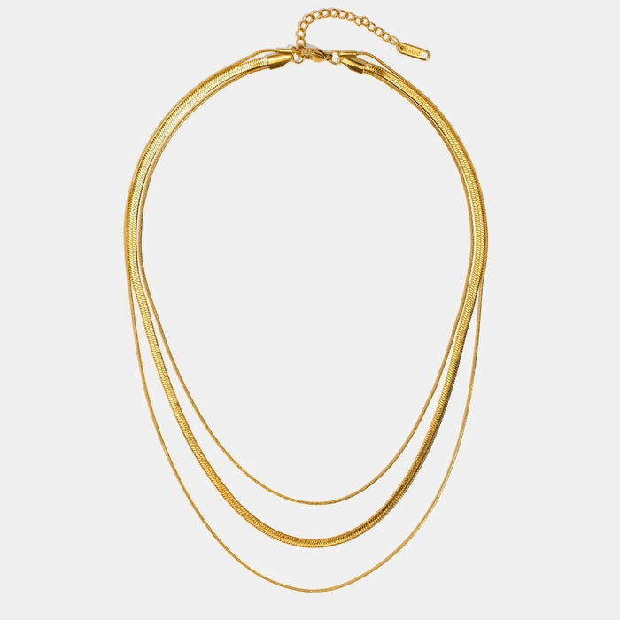 Collier à Chaîne Multistrat Doré
