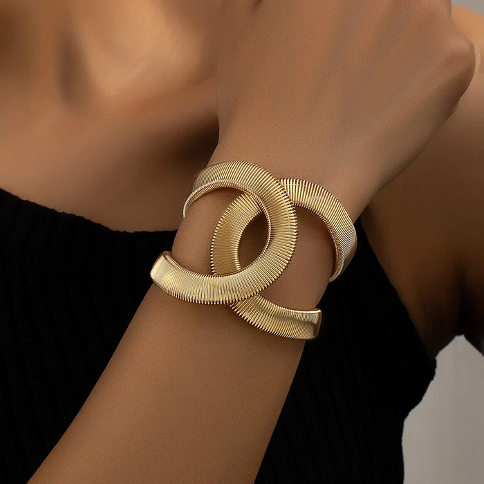 Bracelet double doré élégant