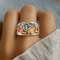 Bague Vintage Bunter Zirkonia