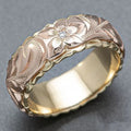 Bague en Or avec Fleur Rose Vintage