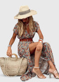 Caroline | Robe Maxi Boho Élégante