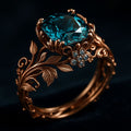 Bague en cristal vert naturel