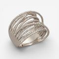 Bague en Argent Zirconia Vintage Superposée