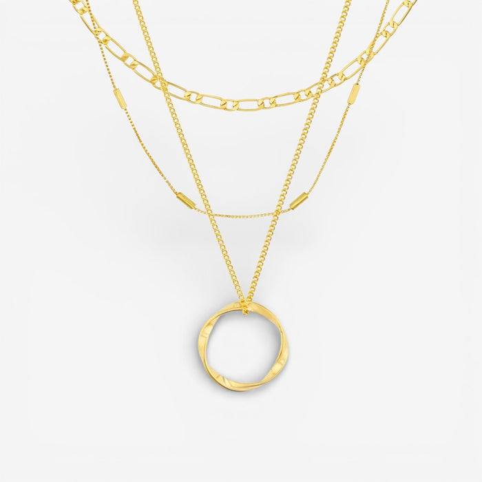 Collier à Trois Rangées Open Circle