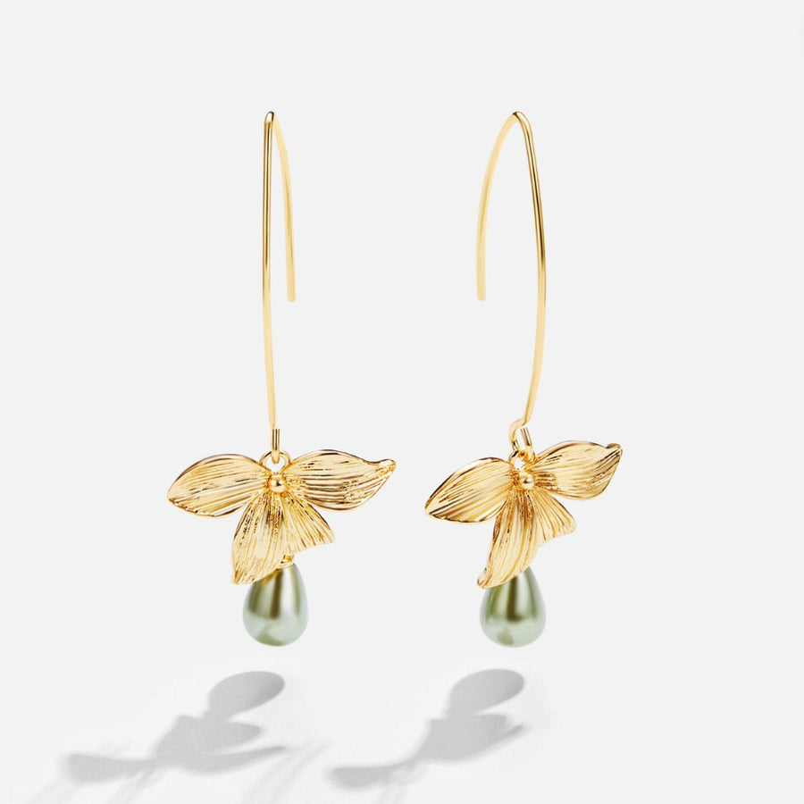 Juliane – Boucles d’oreilles en or à surface perlée